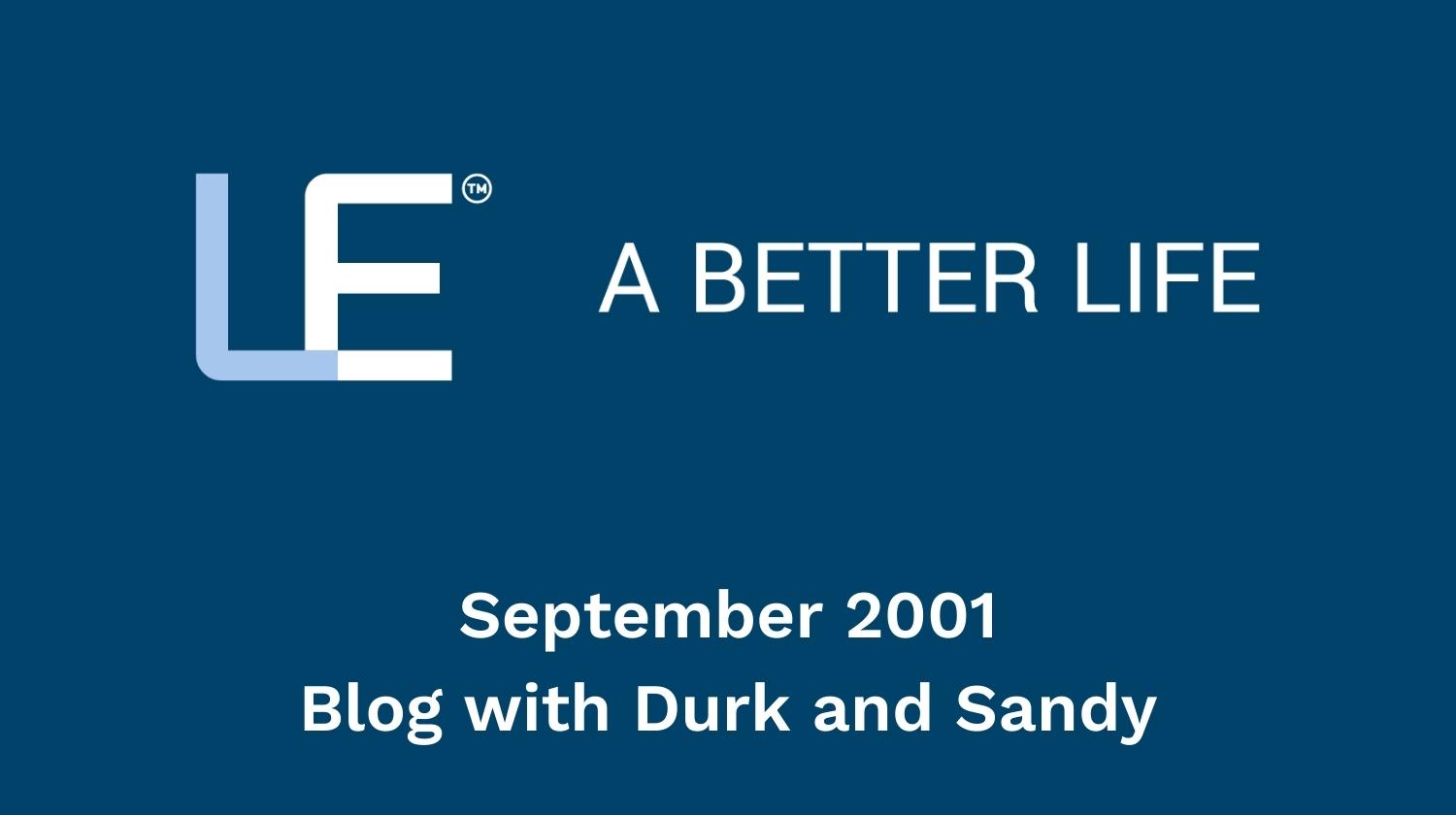September 2001 Blog with Durk and Sandy