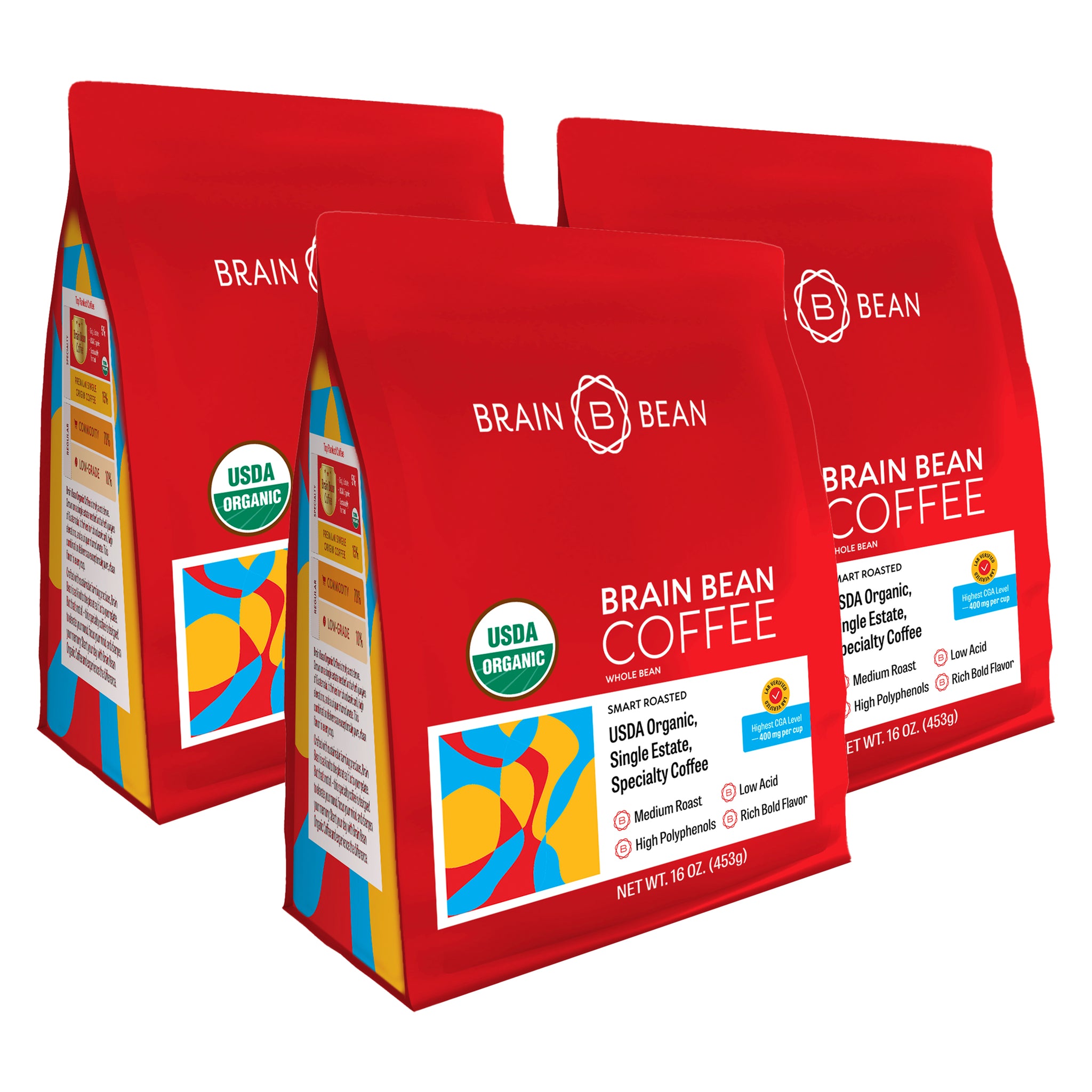 Brain Bean™ Coffee 16 oz - 3 Pack